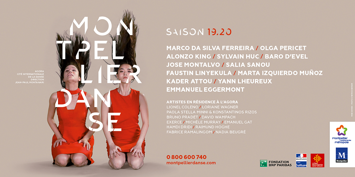 Travail typographique pour Montpellier Danse Saison 19.20